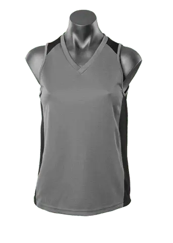 Aussie Pacific Premier Ladies Singlet 2101 Casual Wear Aussie Pacific Ashe/Black 8